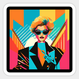 A Bold Woman of the 80s Sticker